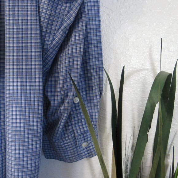 Ralph Lauren Mens Shirt Sz 17/35 Blue Plaid Button - Picture 9 of 11